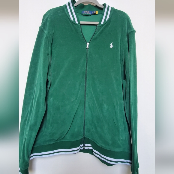 Polo Ralph Lauren, track jacket, bold green zip up! Size XL - Picture 2 of 8